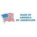 Decker Tape Products Label, DL1665, FLAG MADE IN AMERICA BY AMERICANS, 2" X 6" DL1665
